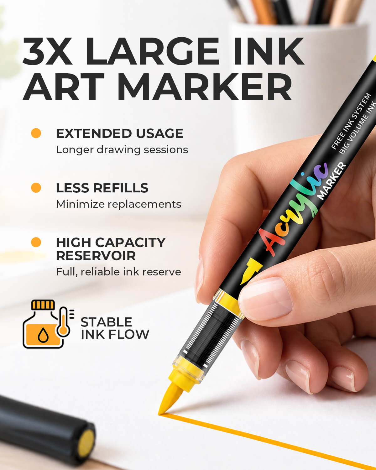 INFIART 80 Colors Liquid Acrylic Marker Set 51052-80