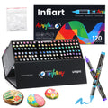 INFIART Acrylic Paint Markers 120 Colors 3X Large Capacity Brush Paint Pens