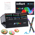 INFIART Acrylic Paint Markers 60 Colors 3X Large Capacity Brush Paint Pens