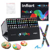 INFIART Acrylic Paint Markers 80 Colors 3X Large Capacity Brush Paint Pens