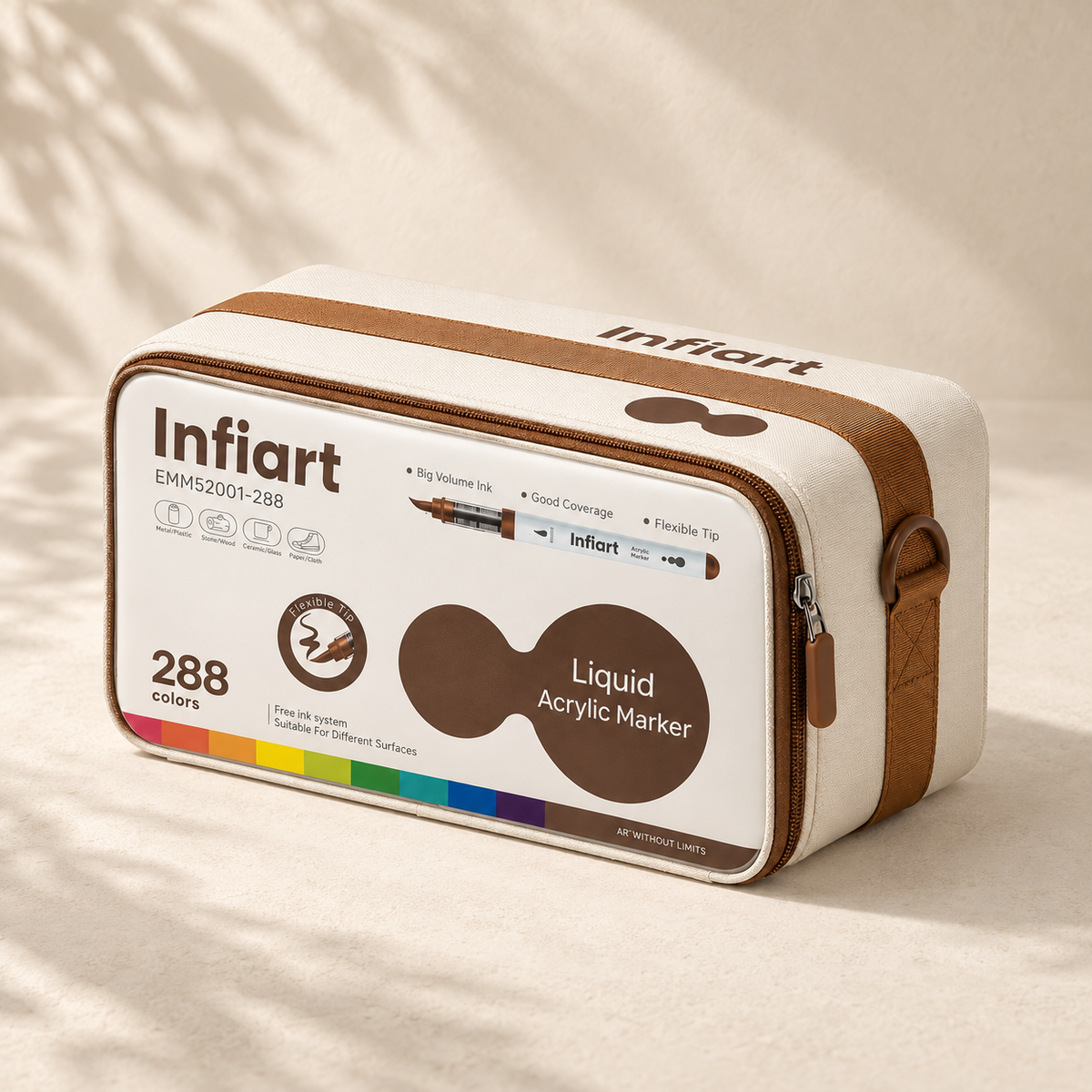 INFIART 288 Colors Liquid Acrylic Marker Set